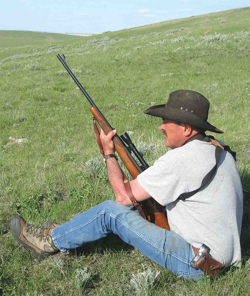 Steve Hutton likes his pre-’64 Winchester Model 70 .22  Hornet for gopher shooting.